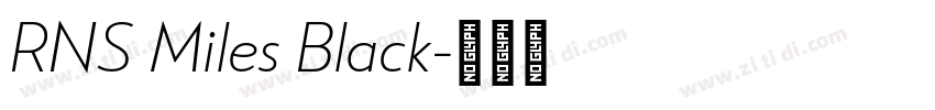 RNS Miles Black字体转换